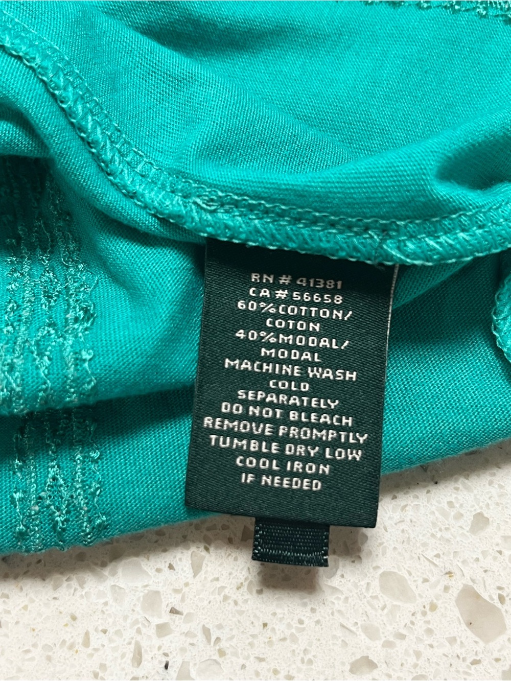 Lauren Ralph Lauren Teal Green Smocked Top - Picture 4 of 8